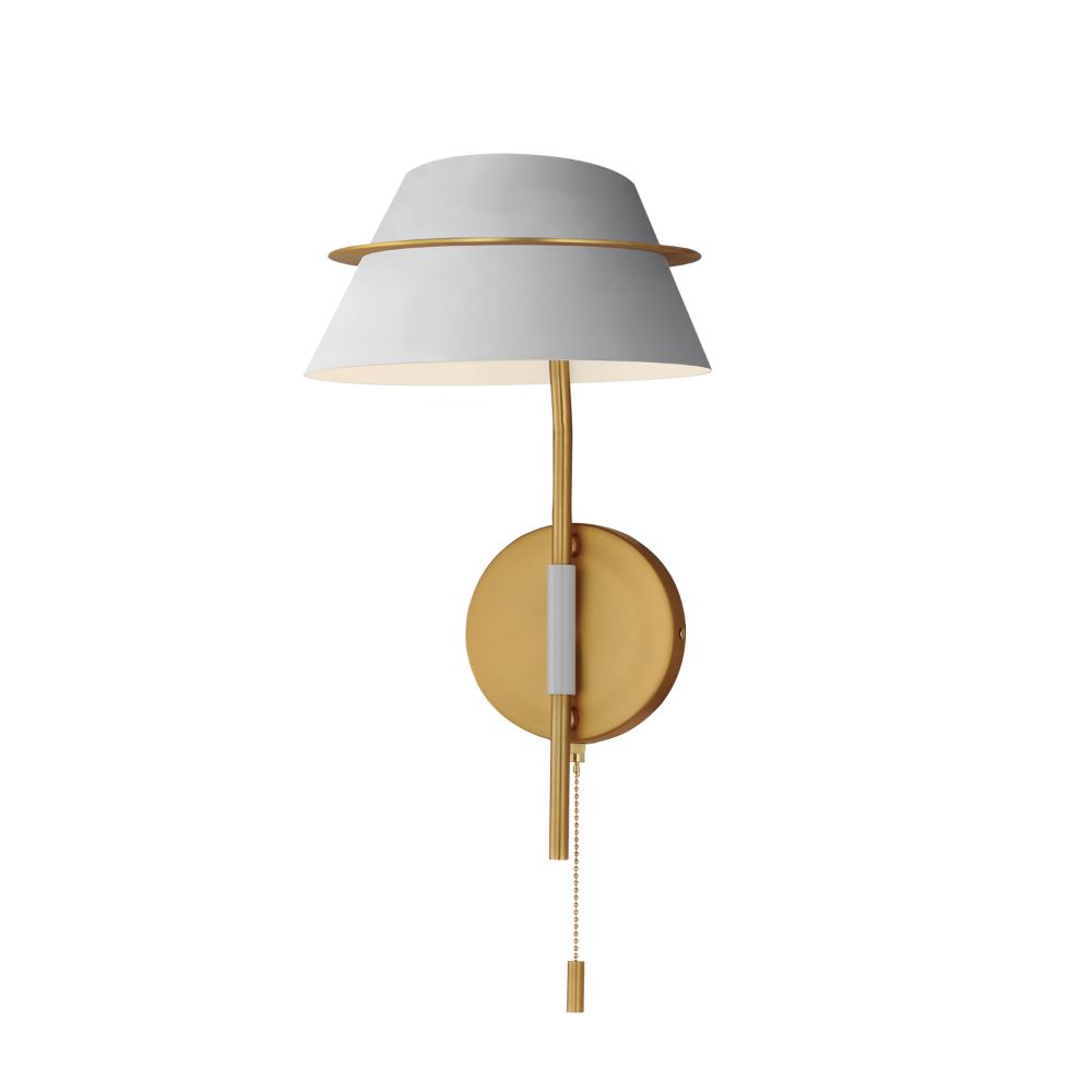 Maxim Lighting 25220LFGNAB Lucas Single Sconce with Switch - Natural Aged Brass Finish