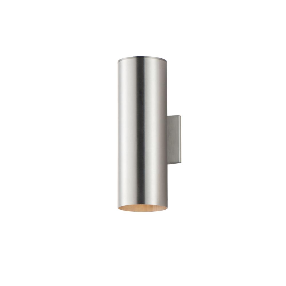 Maxim Lighting 26103AL Outpost 2-Light 15"H Outdoor Wall Sconce in Brushed Aluminum
