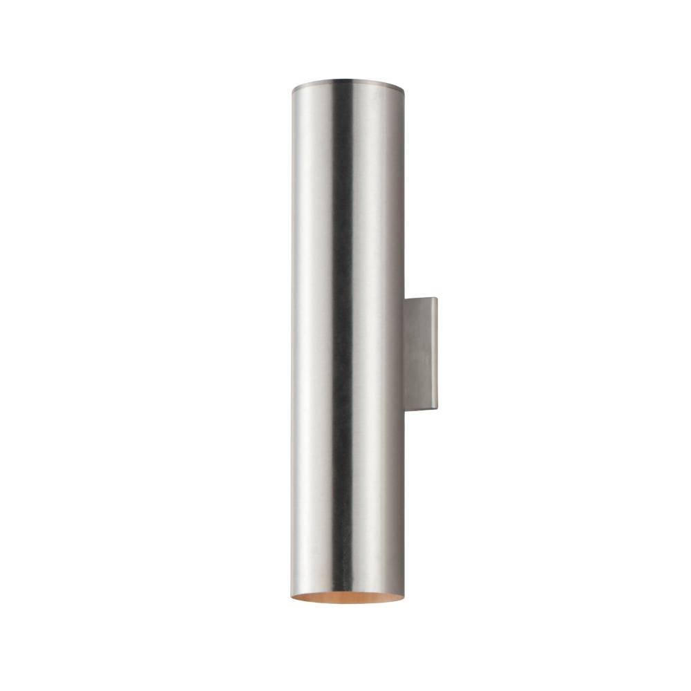 Maxim Lighting 26105AL Outpost 2-Light 22"H Outdoor Wall Sconce in Brushed Aluminum