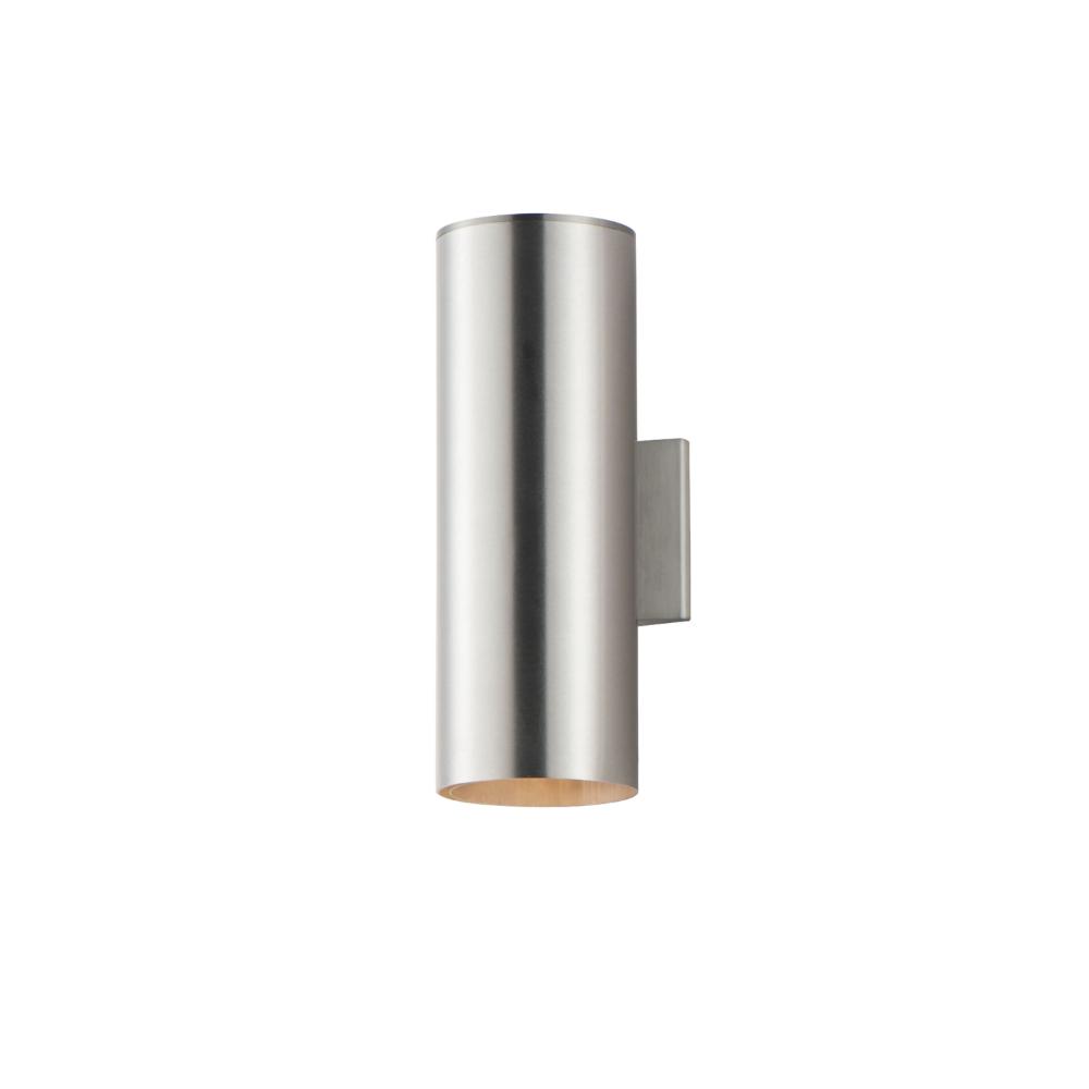 Maxim Lighting 26108AL Outpost 2-Light 6"W x 15"H Outdoor Wall Sconce in Brushed Aluminum