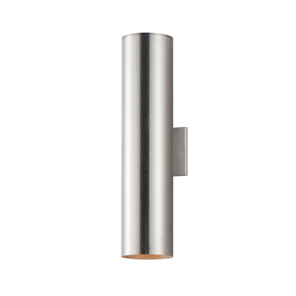Maxim Lighting 26109AL Outpost 2-Light 6"W x 22"H Outdoor Wall Sconce in Brushed Aluminum