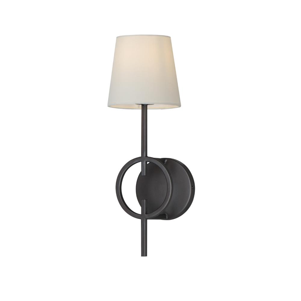 Maxim Lighting 27721OFCHL Paoli 1-Light Sconce in Charcoal Bronze