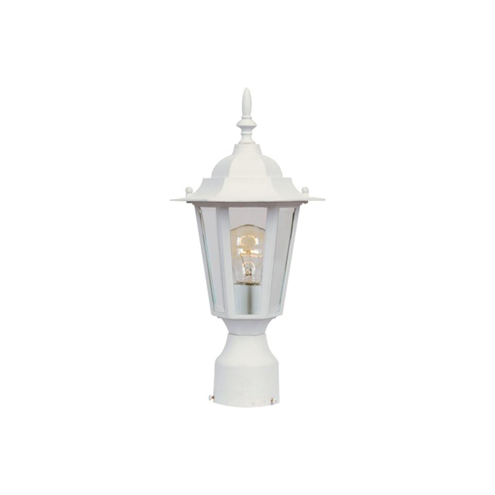 Maxim Lighting 3001CLWT Builder Cast 1-Light Outdoor Pole/Post Lantern in White