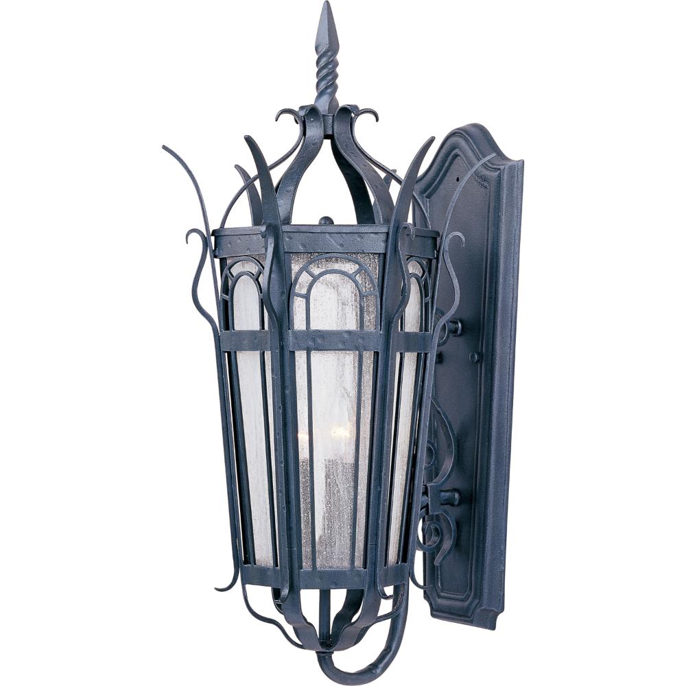 Maxim Lighting 30042CDCF Cathedral 3-Light Outdoor Wall Lantern in Country Forge