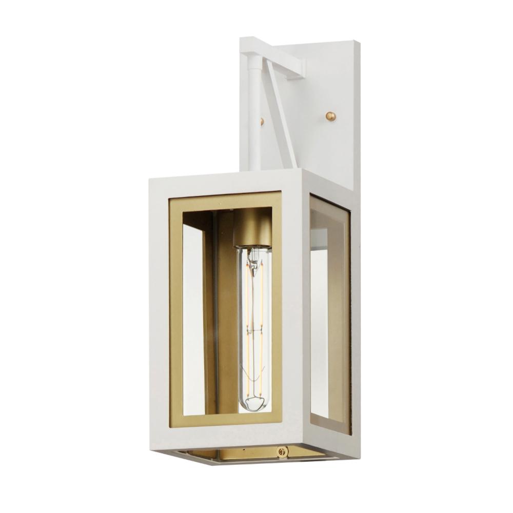 Maxim Lighting 30052CLWTGLD Neoclass 1-Light Outdoor Sconce in White/Gold