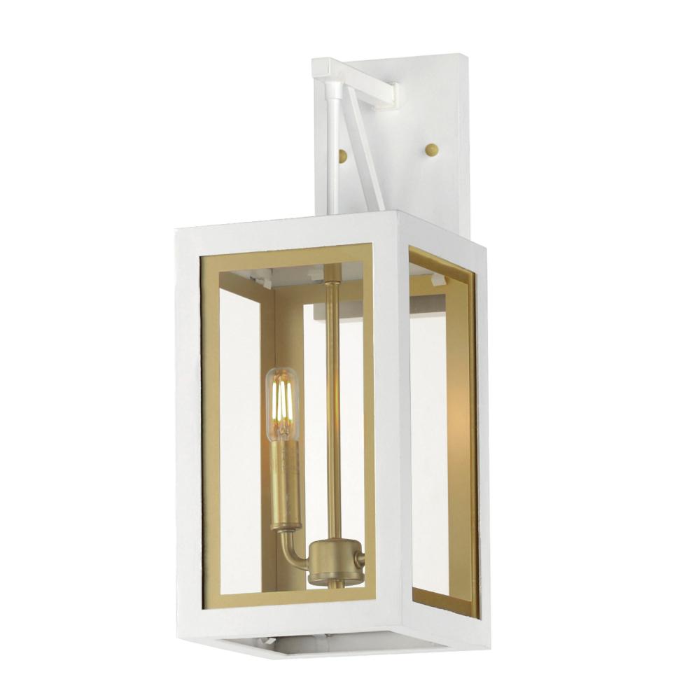 Maxim Lighting 30054CLWTGLD Neoclass 2-Light Outdoor Sconce in White/Gold