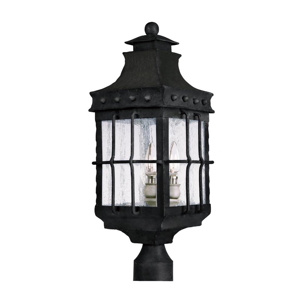 Maxim Lighting 30080CDCF Nantucket 3-Light Outdoor Pole/Post Lantern in Country Forge