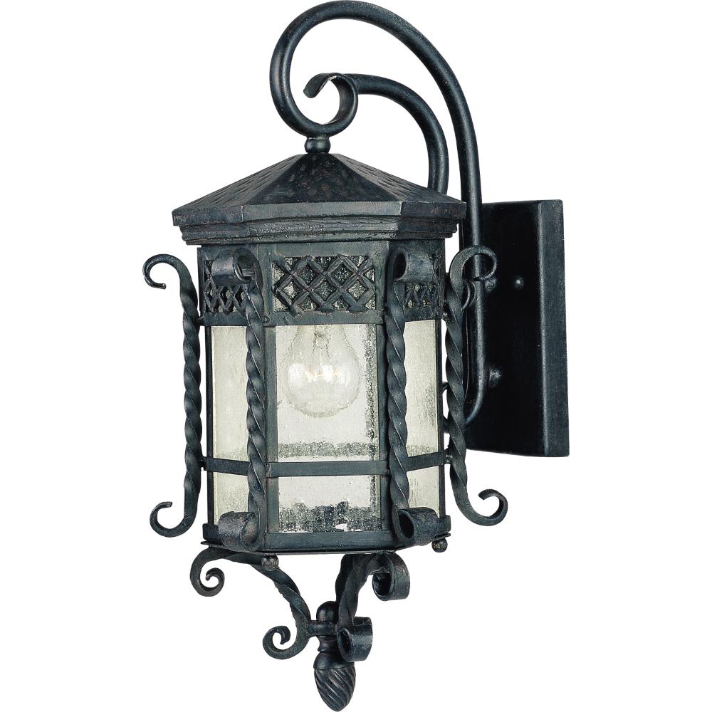 Maxim Lighting 30123CDCF Scottsdale 1-Light Outdoor Wall Lantern in Country Forge