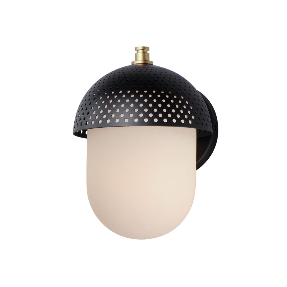 Maxim Lighting 30182WTBKGLD Perf Outdoor-Outdoor Wall Mount in Black / Gold