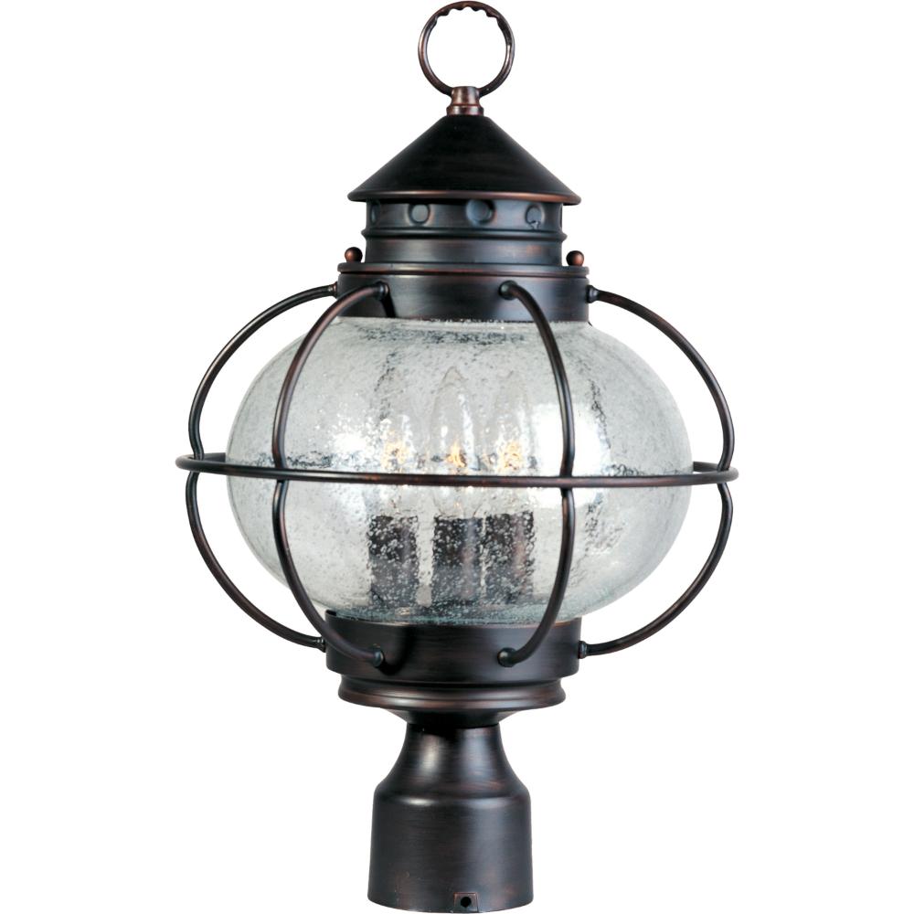 Maxim Lighting 30500CDOI Portsmouth 3-Light Outdoor Pole/Post Lantern in Oil Rubbed Bronze