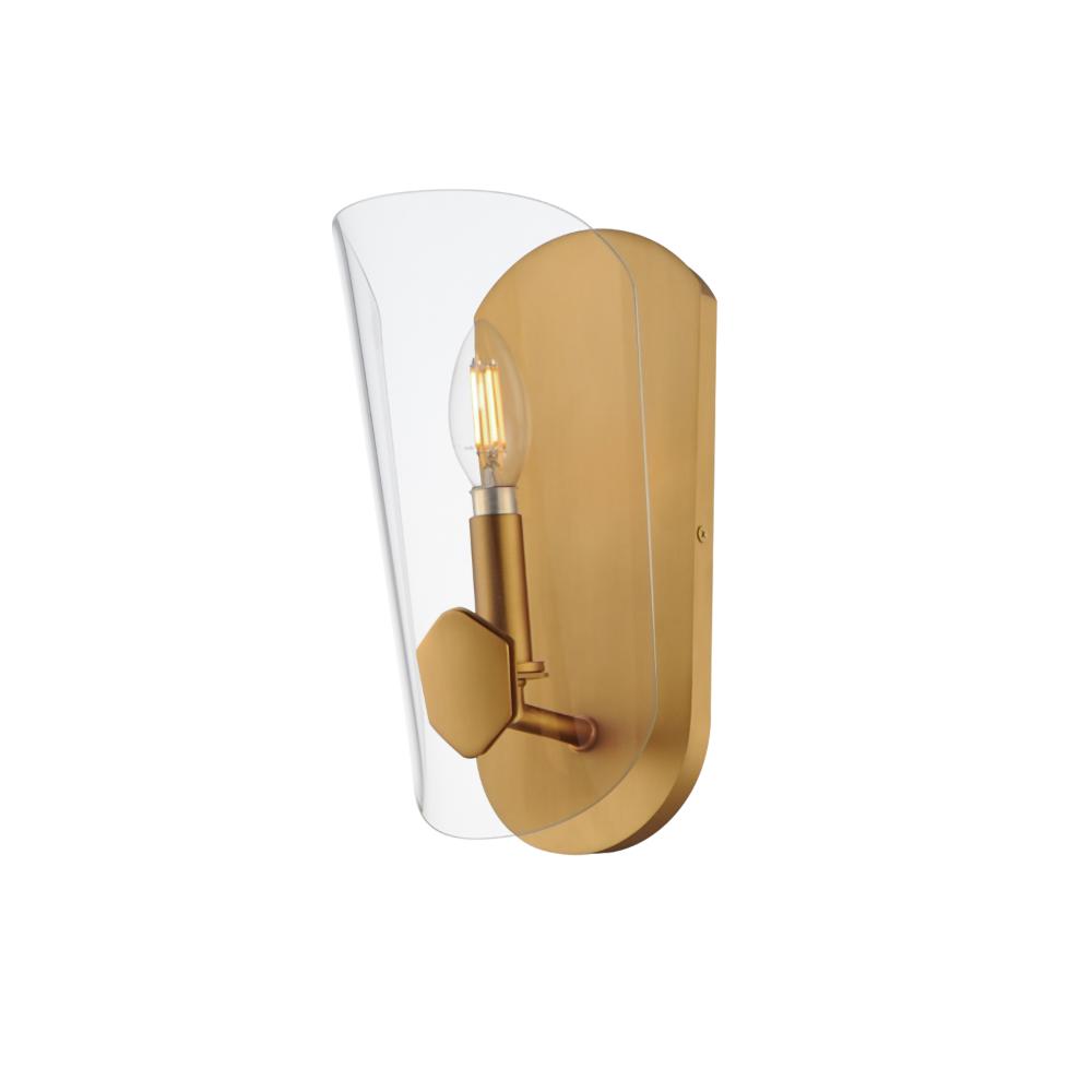 Maxim Lighting 32351CLNAB Armory 1-Light Wall Sconce in Natural Aged Brass