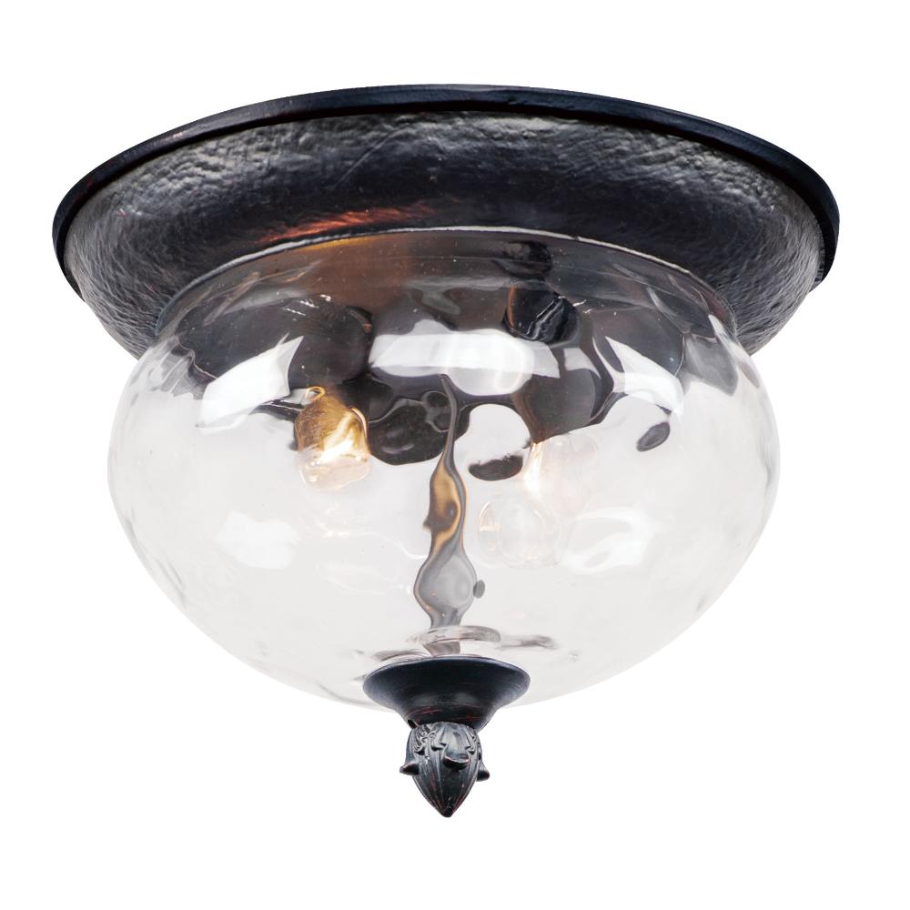 Maxim Lighting 3429WGOB Carriage House DC 2-Light Outdoor Ceiling Mount in Oriental Bronze