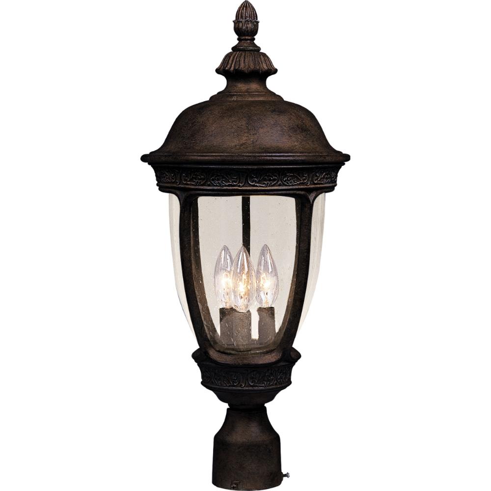 Maxim Lighting 3460CDSE Knob Hill Cast 3-Light Outdoor Pole/Post Lantern in Sienna