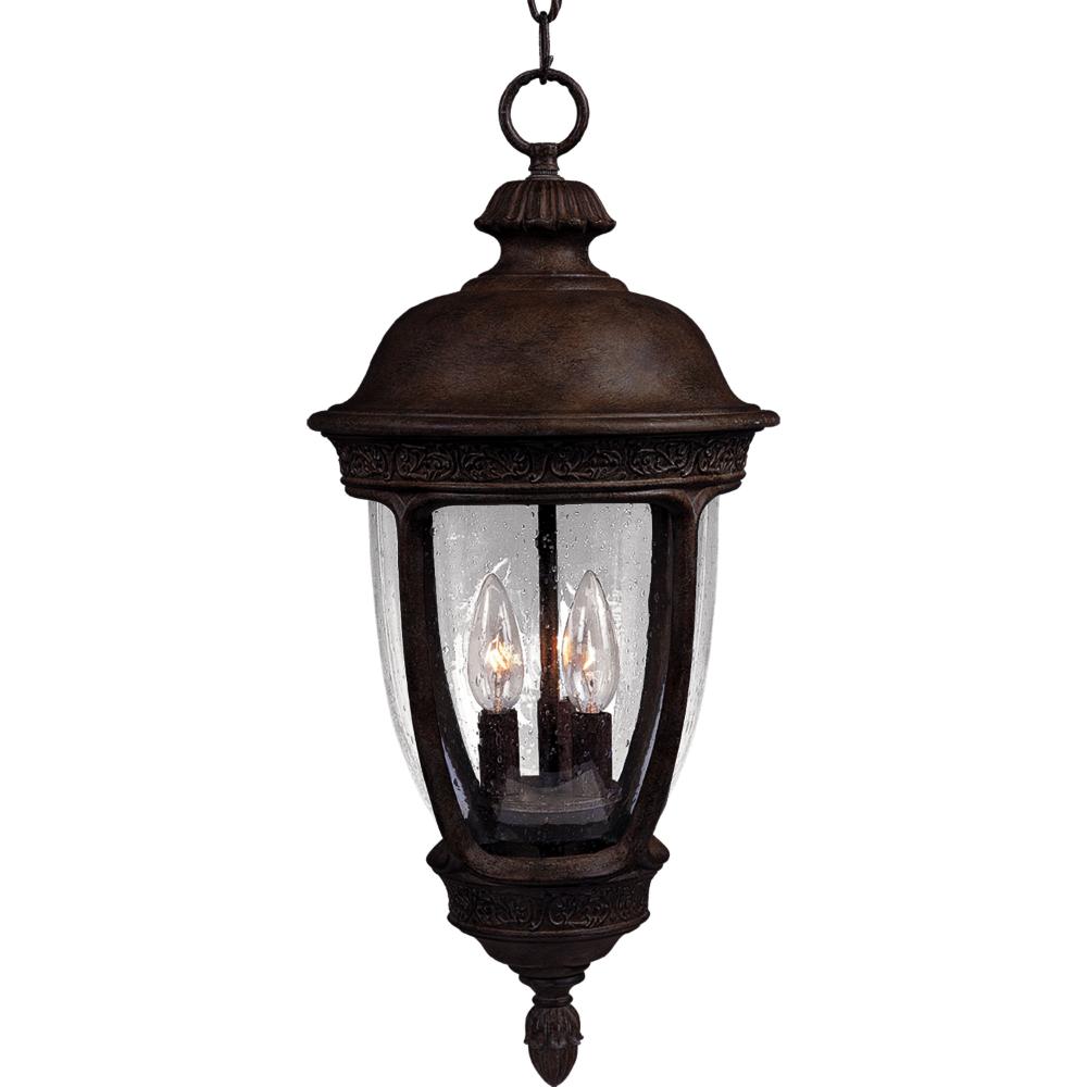 Maxim Lighting 3468CDSE Knob Hill Cast 3-Light Outdoor Hanging Lantern in Sienna