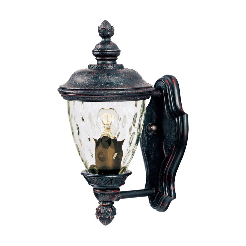 Maxim Lighting 3495WGOB Carriage House DC 1-Light Outdoor Wall Lantern in Oriental Bronze