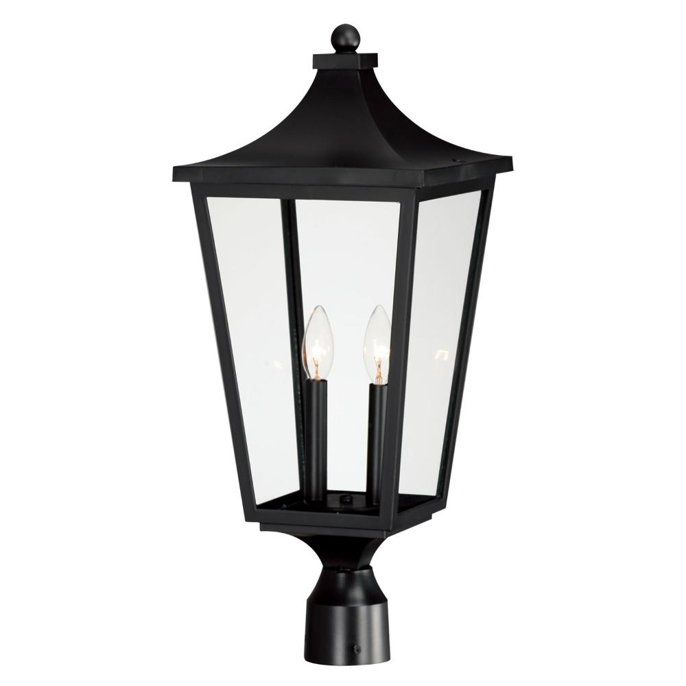 Maxim Lighting 40230CLBK Sutton Place VX 2-Light Outdoor Post Lantern in Black