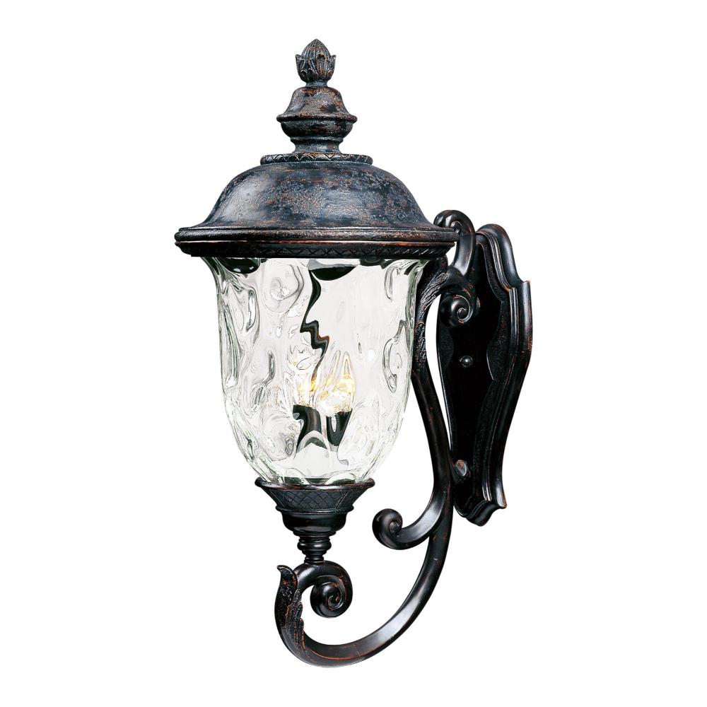 Maxim Lighting 40425WGOB Carriage House VX 3-Light Outdoor Wall Lantern in Oriental Bronze