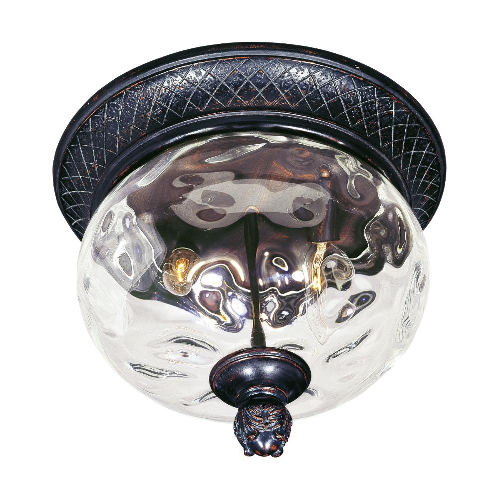 Maxim Lighting 40429WGOB Carriage House 2-Light Outdoor Ceiling Mount in Oriental Bronze