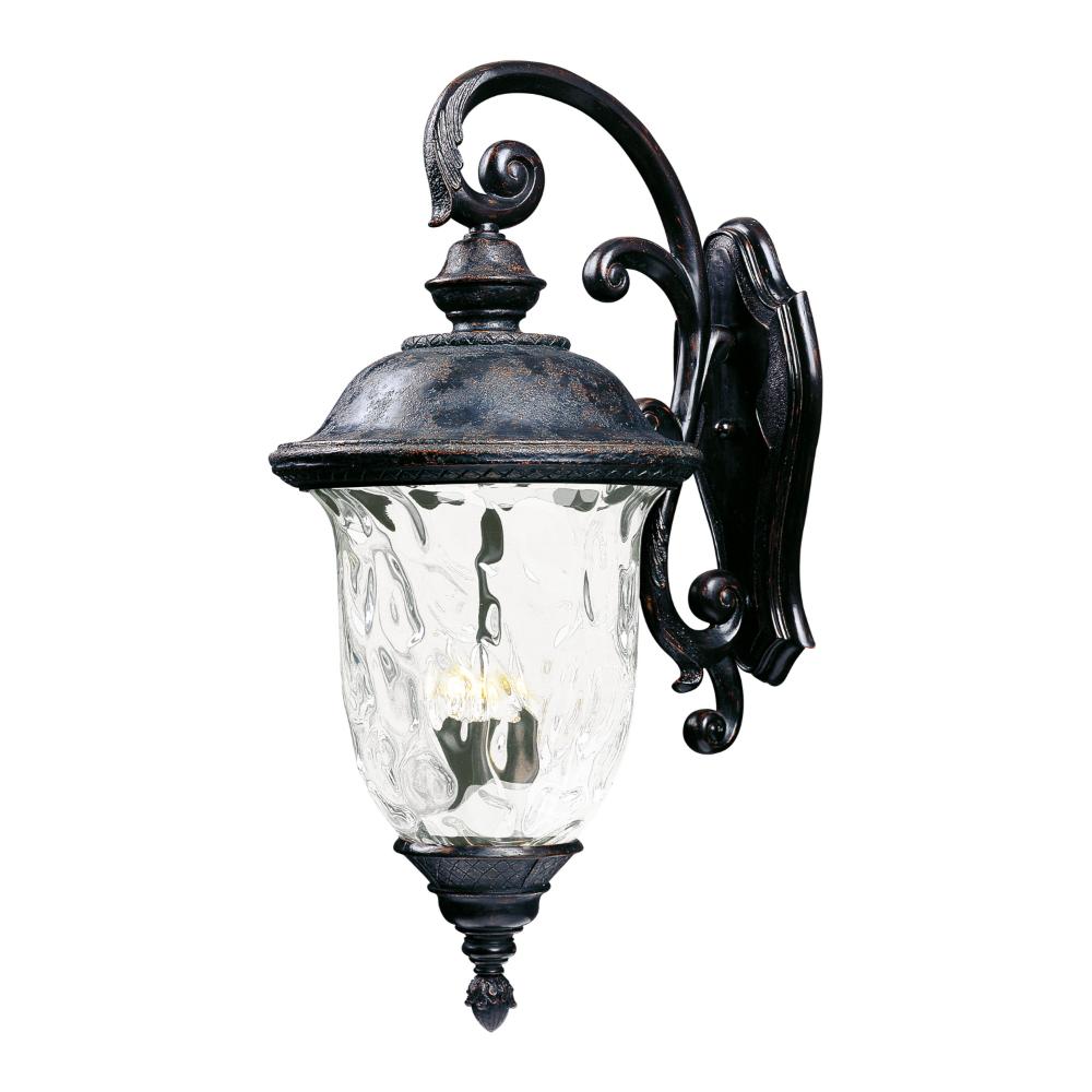 Maxim Lighting 40498WGOB Carriage House VX 3-Light Outdoor Wall Lantern in Oriental Bronze