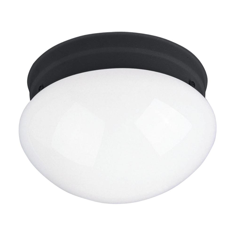 Maxim Lighting 5880WTBK Essentials 1-Light Flush Mount in Black