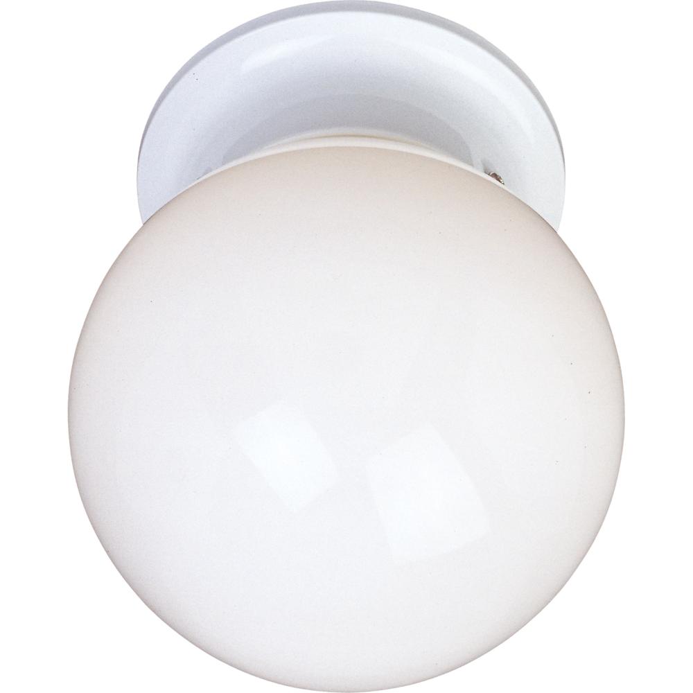 Maxim Lighting 5889WTWT Essentials 1-Light Flush Mount in White