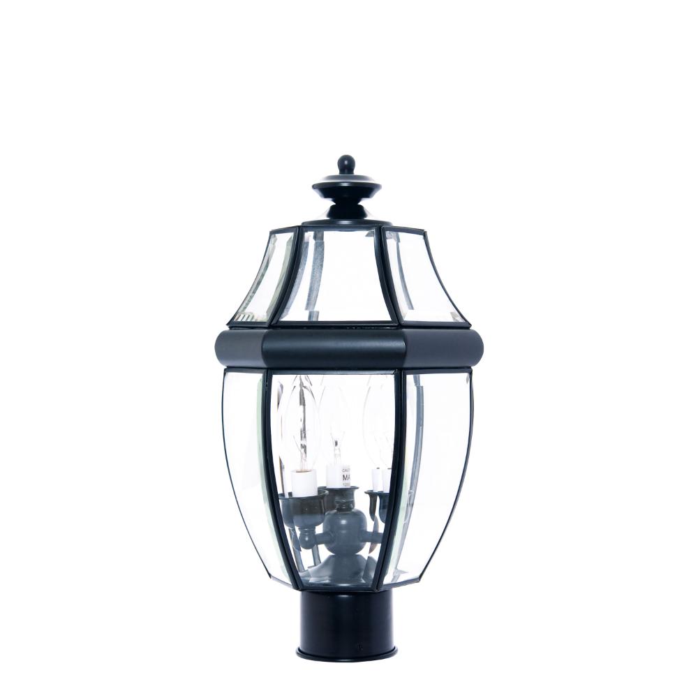 Maxim Lighting 6097CLBK South Park 3-Light Outdoor Pole/Post Lantern in Black