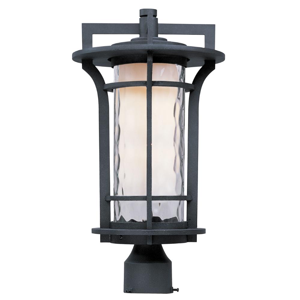 Maxim Lighting 65780WGBO Oakville LED 1-Light Outdoor Pole/Post Lantern in Black Oxide