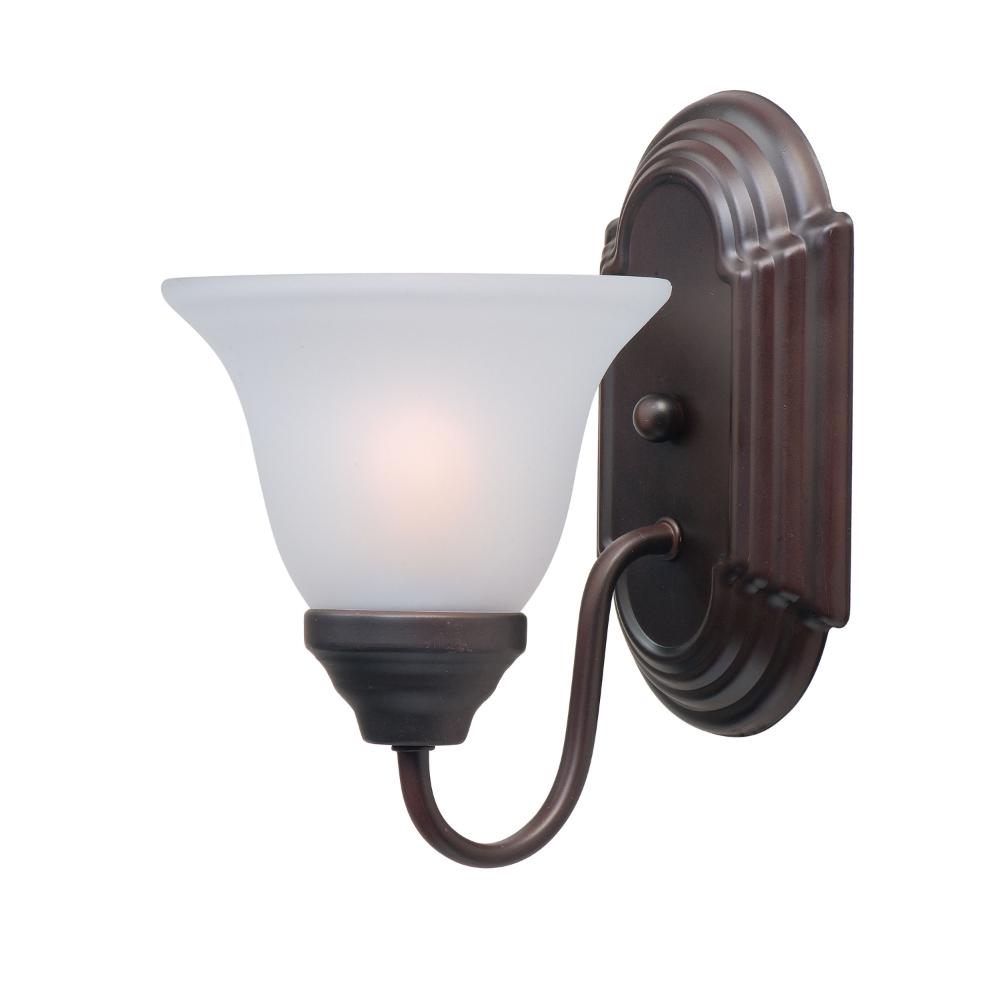 Maxim Lighting 8011FTOI Essentials 1-Light Wall Sconce in Oil Rubbed Bronze