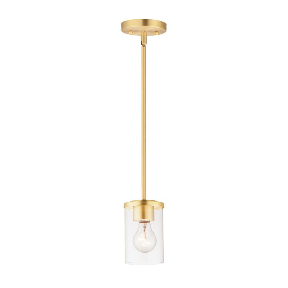 Maxim 90200CLSBR Corona 1-Light Mini Pendant in Satin Brass