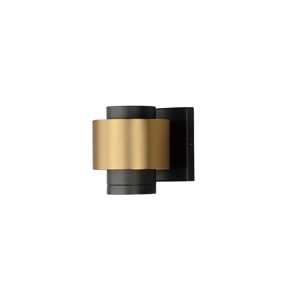 ET2 E34752-BKGLD Reveal Small LED Outdoor Wall Sconce - Black / Gold Finish