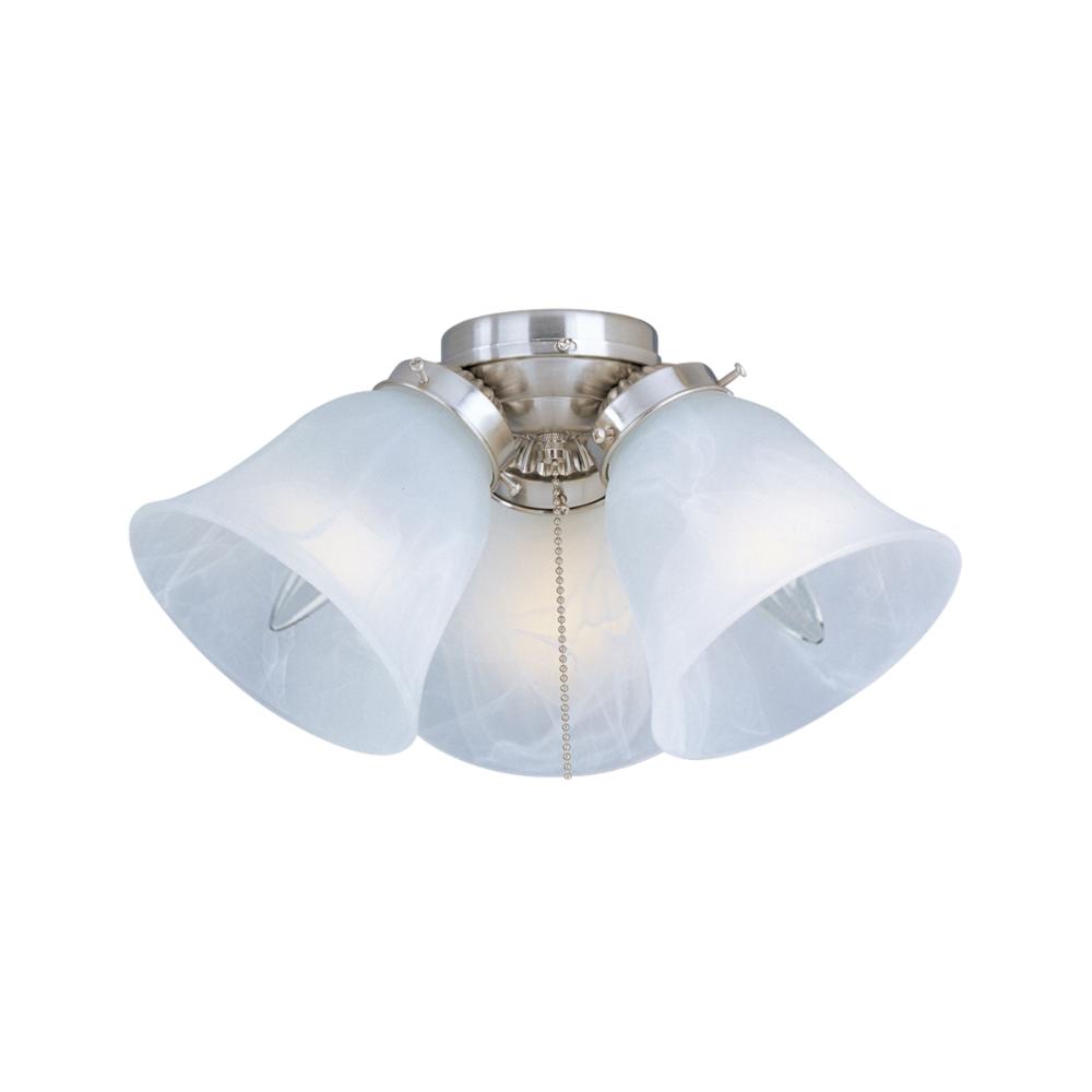 Maxim Lighting FKT207FTSN 3-Light Ceiling Fan Light Kit in Satin Nickel