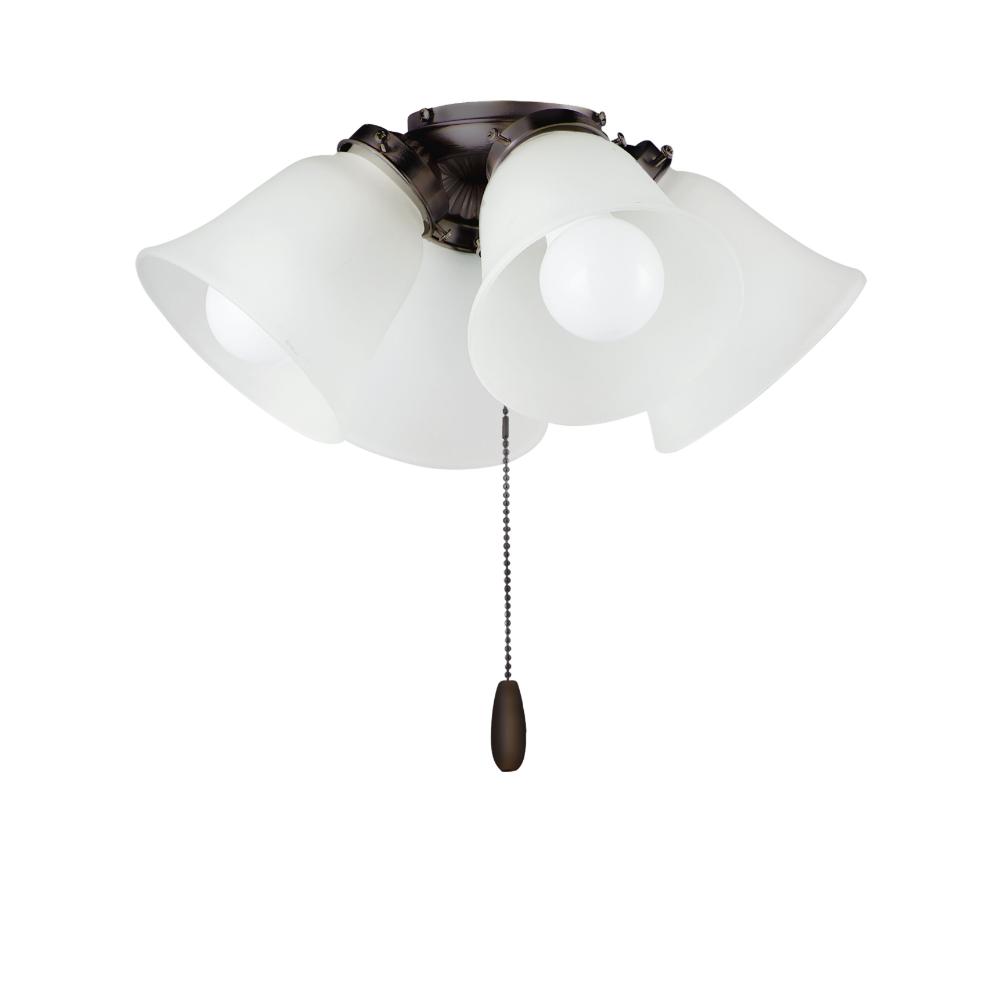 Maxim Lighting FKT210FTOI 4-Light LED Ceiling Fan Light Kit w/Bulbs in Oil Rubbed Bronze