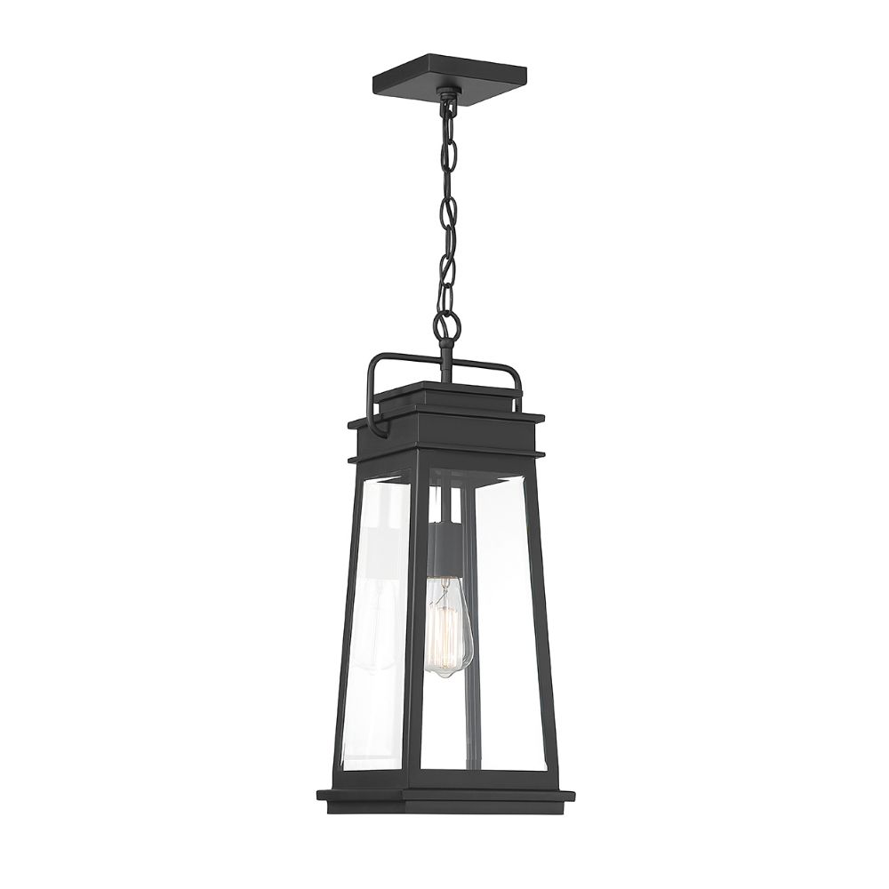 Savoy House 5-816-BK Boone 1-Light Outdoor Hanging Lantern in Matte Black