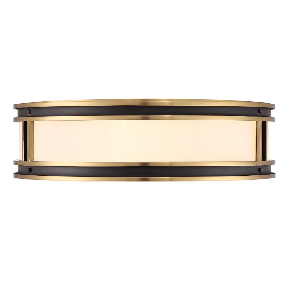 Savoy House 6-1822-4-143 Alberti 4-Light Ceiling Light in Matte Black with Warm Brass Accents
