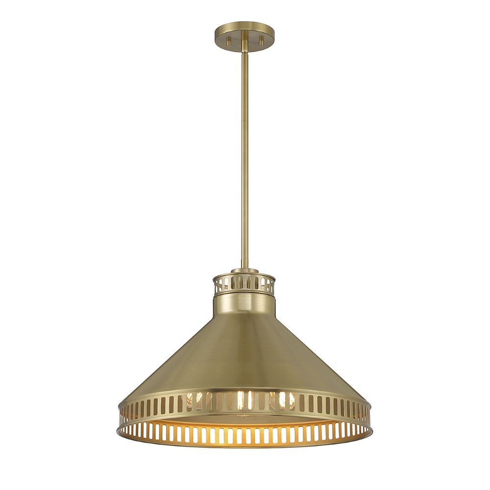 Savoy House 7-8801-3-322 Seagram 3-Light Pendant in Warm Brass