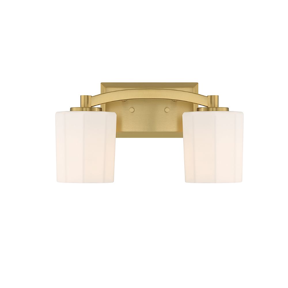 Savoy House 8-7710-2-322 Whitney 2-Light Bathroom Vanity Light in Warm Brass