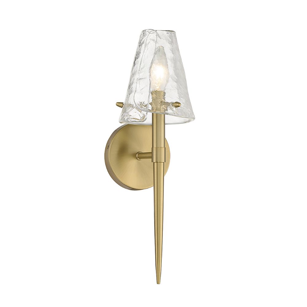 Savoy House 9-2104-1-322 Shellbourne 1-Light Wall Sconce in Warm Brass