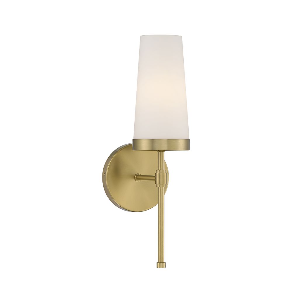 Savoy House 9-2801-1-322 Haynes 1-Light Wall Sconce in Warm Brass