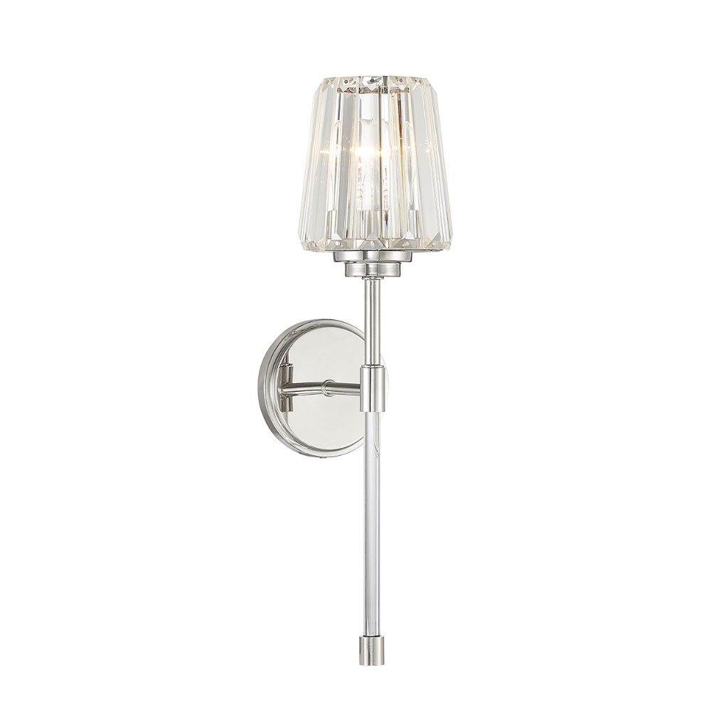 Savoy House 9-6001-1-109 Garnet 1-Light Wall Sconce in Polished Nickel