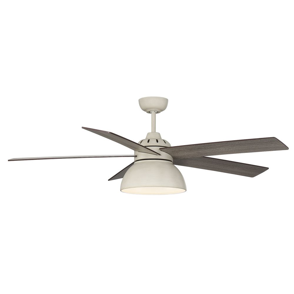 Meridian Lighting M2014DWH 52" Ceiling Fan in Distressed White