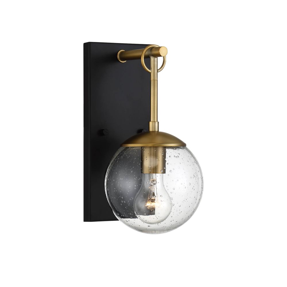Meridian Lighting M50029ORBNB 1 Light Oil Rubbed Bronze with Natural Brass Exterior Wall Sconce