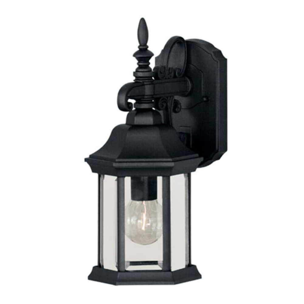Meridian M50056BK 1-Light Outdoor Wall Lantern in Black