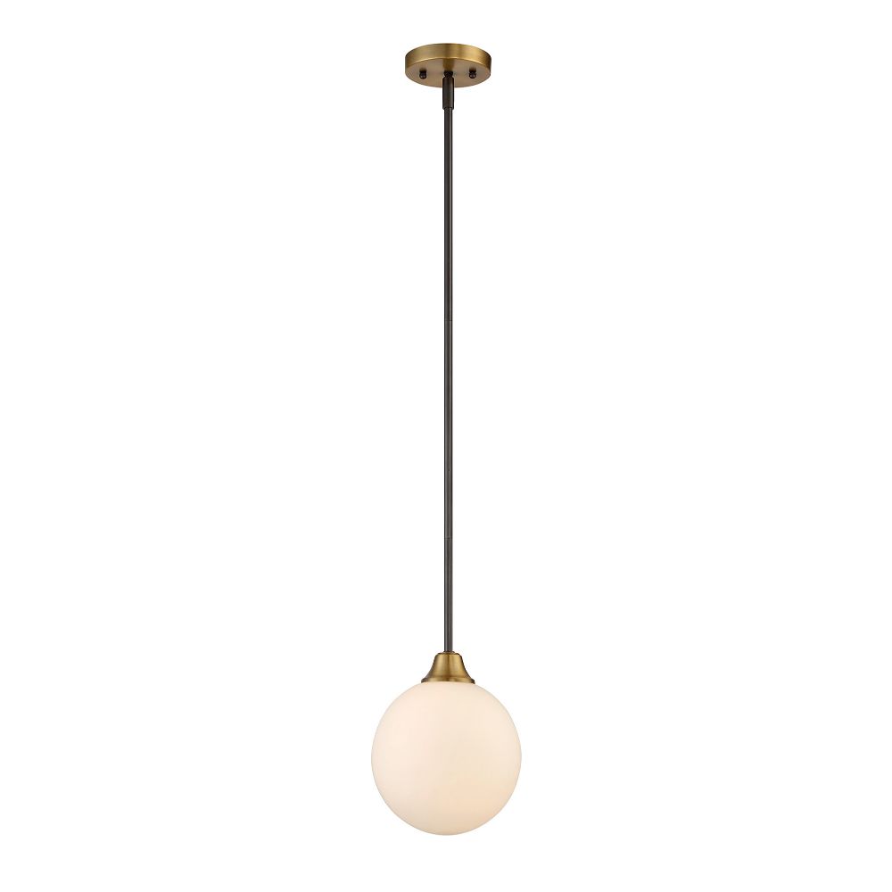 Meridian Lighting M70005-79 1 Light Oiled Rubbed bronze with Brass accents Mini Pendant