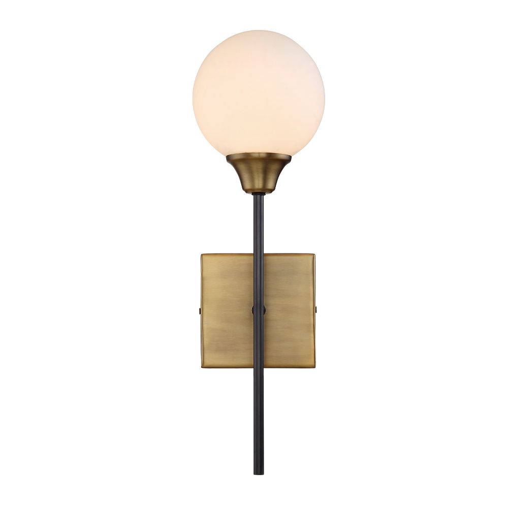 Meridian Lighting M90003-79 1 Light Oiled Rubbed bronze with Brass accents Sconce