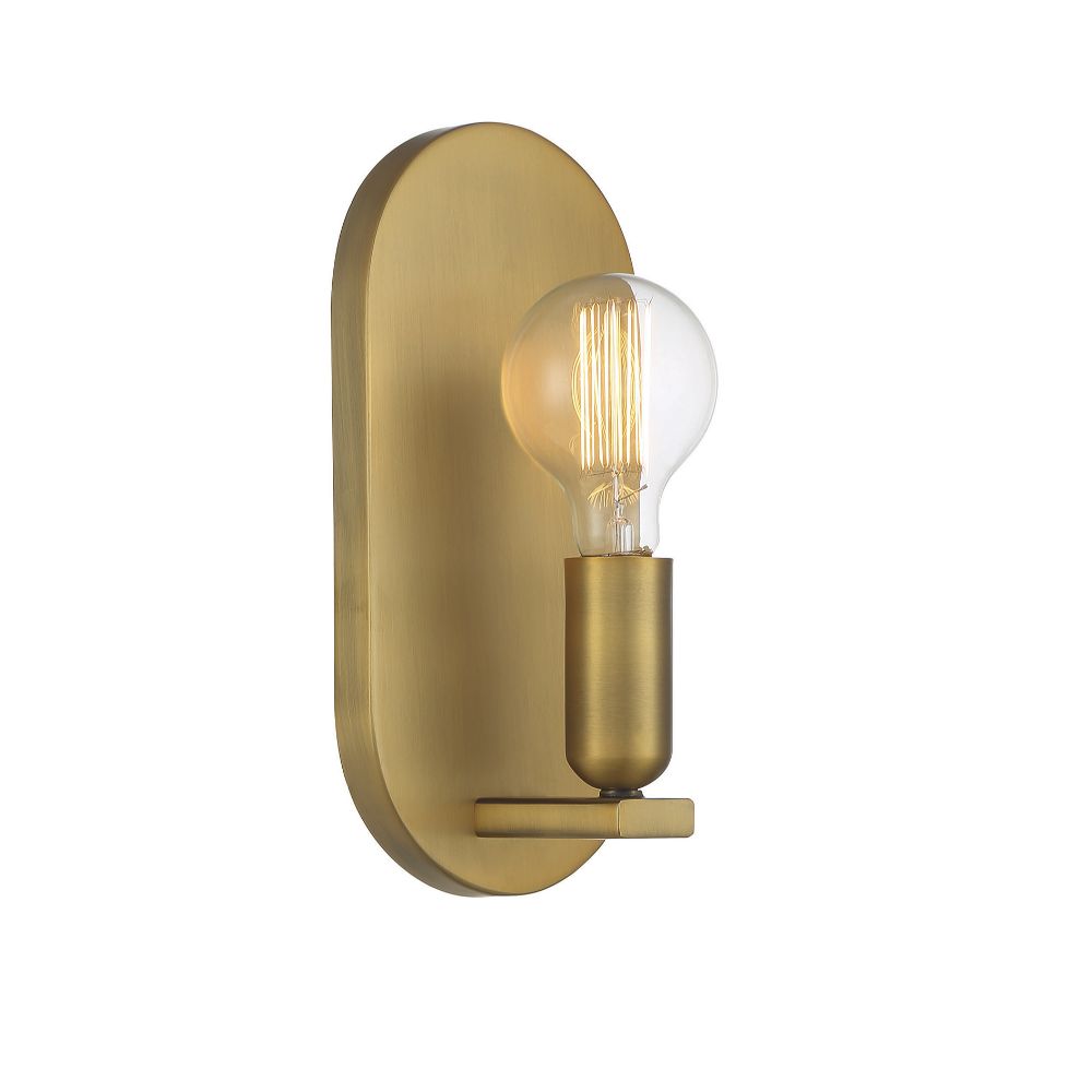 Meridian Lighting M90059NB 1-Light Wall Sconce in Natural Brass