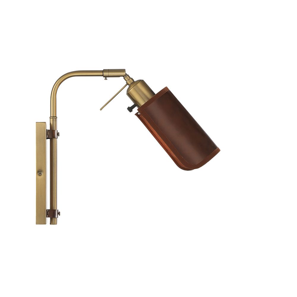 Meridian Lighting M90062NB 1-Light Wall Sconce in Natural Brass