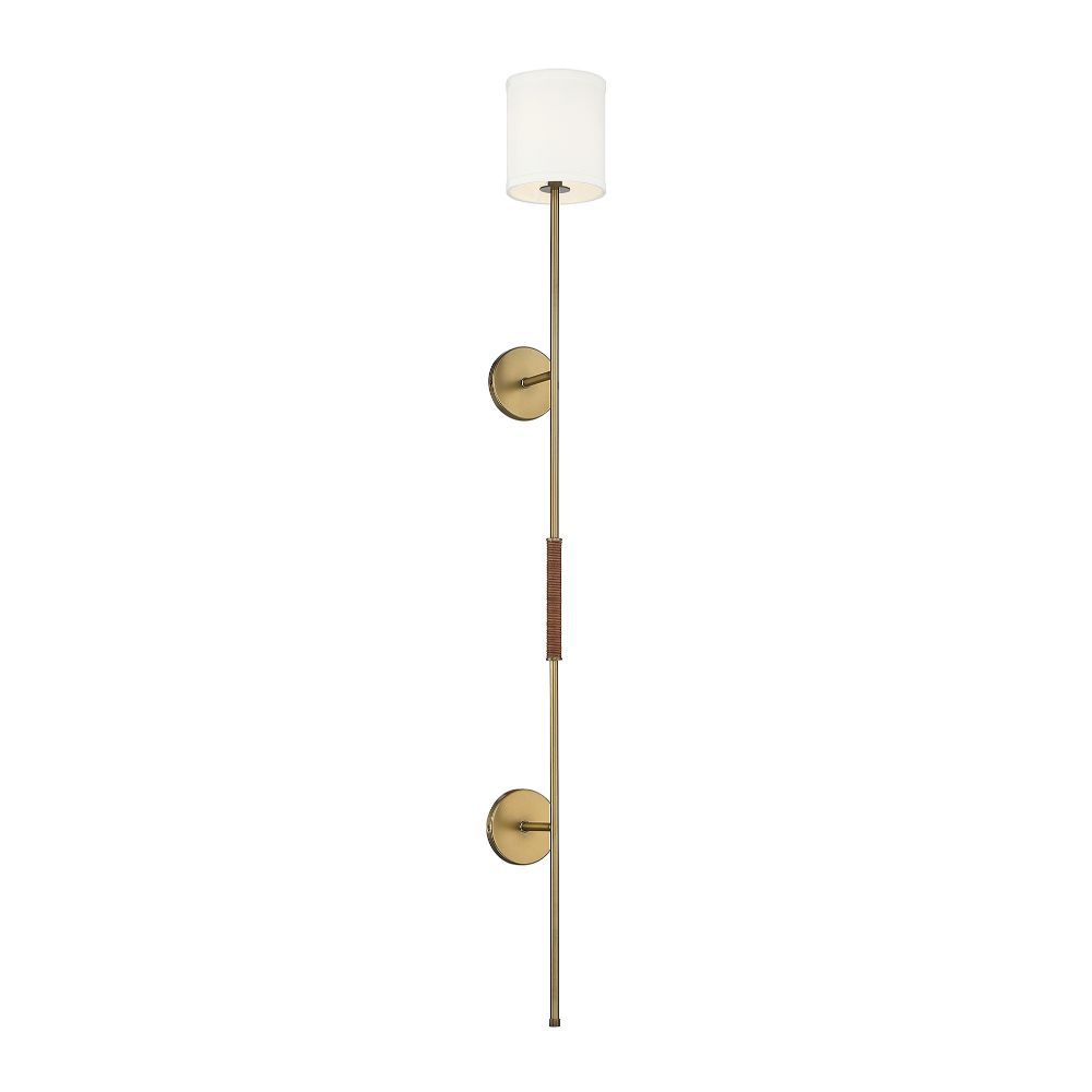 Meridian Lighting M90063NB 1-Light Wall Sconce in Natural Brass