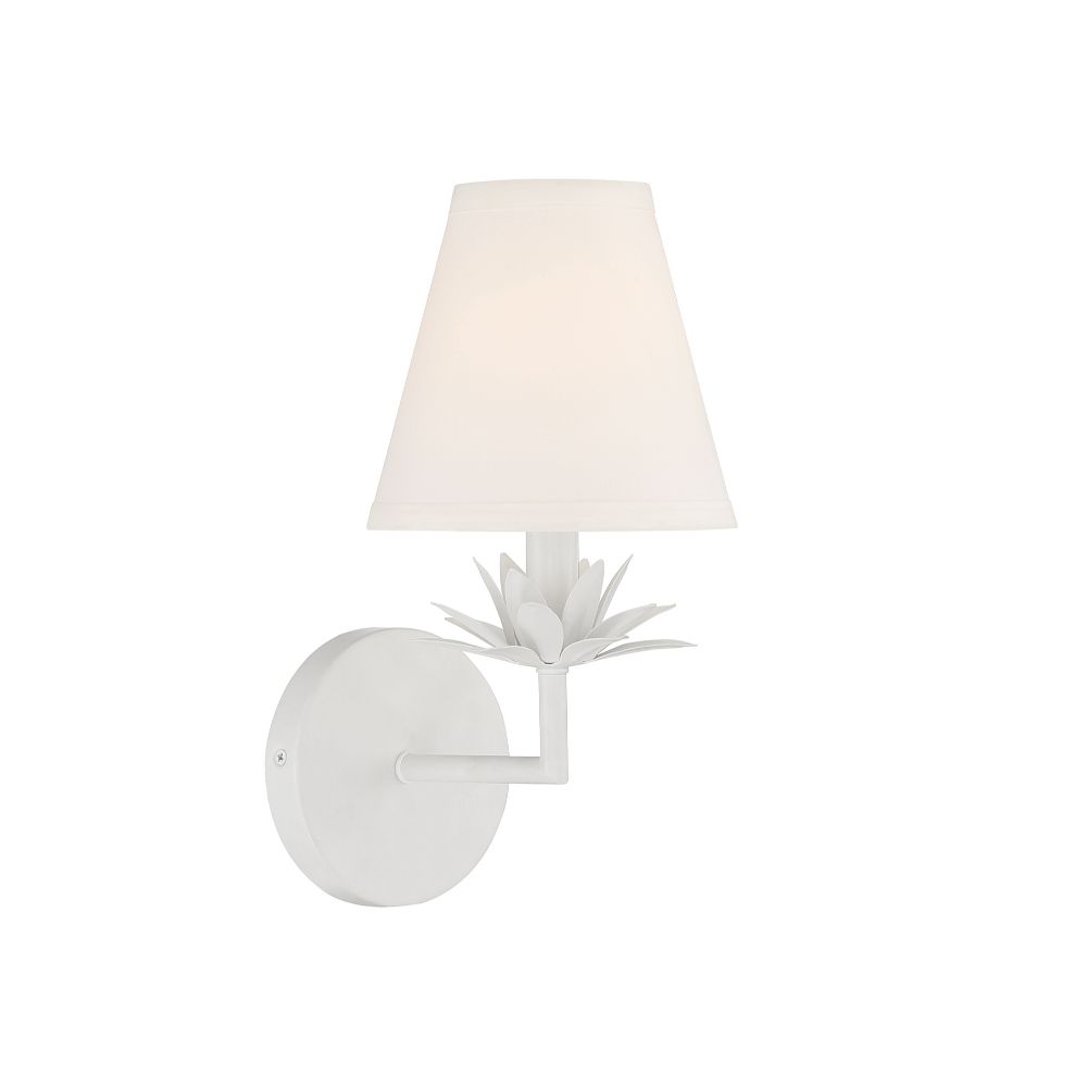 Meridian Lighting M90078WH 1-Light Wall Sconce in White