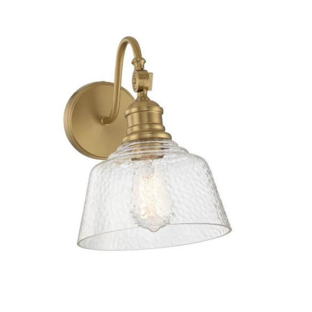 Meridian Lighting M90092NB 1-Light Wall Sconce in Natural Brass