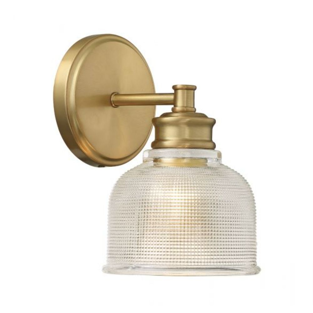 Meridian Lighting M90093NB 1-Light Wall Sconce in Natural Brass